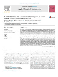 Emanuela Negro & Roman Latsuzbaia & Maurizio Dieci & Ivo Boshuizen & Ger J.M. Koper — Pt electrodeposited over carbon nano-networks grown on carbon paper as durable catalyst for PEM fuel cells