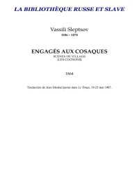 Sleptsov, Vassili — Engagés aux cosaques