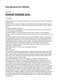 Sjövalová, Wahlöö — Zmizelé hasičské auto