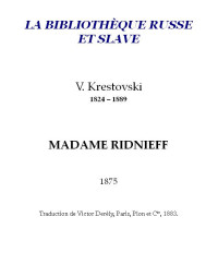 V Krestovski [Krestovski, V] — Madame Ridnieff
