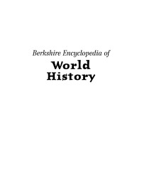 Unknown — Berkshire Encyclopedia Of World History Vol V Tang Taizong To Zoroastrianism