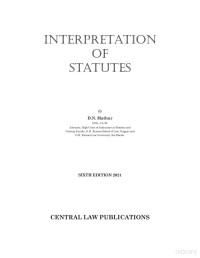 D. N. Mathur — Interpretation of Statutes