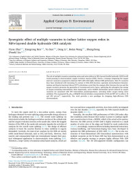 Yiyue Zhai — Synergistic effect of multiple vacancies to induce lattice oxygen redox in NiFe-layered double hydroxide OER catalysts