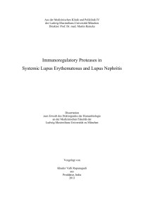 Rupanagudi, Khader Valli — Immunoregulatory proteases in systemic lupus erythematosus and lupus nephritis