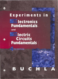 David Buchla — Experiments in Electronics Fundamentals and Electric Circuits Fundamentals, 4a Edition