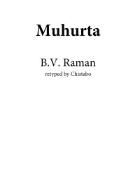 B.V. Raman, Chistabo — Muhurta