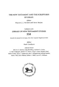 Maarten J. J. Menken & Steve Moyise — Deuteronomy in the New Testament