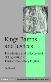 Brand, Paul. — Kings, Barons and Justices