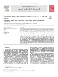 Aiyong Wang & Prakhar Arora & Diana Bernin & Ashok Kumar & Krishna Kamasamudram & Louise Olsson — Investigation of the robust hydrothermal stability of Cu/LTA for NH3-SCR reaction