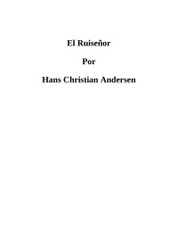 Hans Christian Andersen — El Ruiseñor