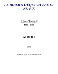 Tolstoï — Albert