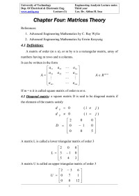 user — Chapter Four: Matrices Theory