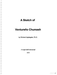 Applegate — Chumash, A Sketch of Ventureño