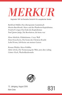 Christian Demand; — MERKUR Gegrndet 1947 als Deutsche Zeitschrift fr europisches Denken - 2018-08