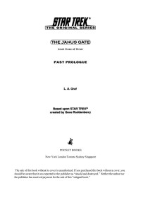 Desconocido — STAR TREK TOS The Janus Gate Book 3 Past Prologue