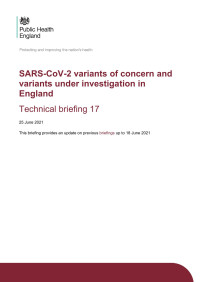 Public Health England — SARS-CoV-2 variants of concern and variants under investigation