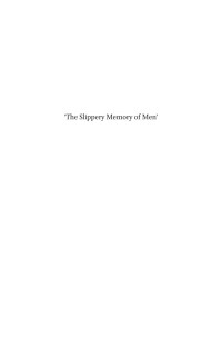 Milliman, Paul; — 'The Slippery Memory of Men'