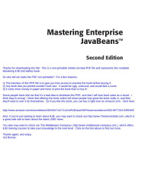 Ed Roman, Scott Ambler, Tyler Jewell — Mastering Enterprise JavaBeans