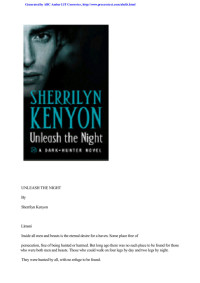 Sherrilyn Kenyon — Unleash The Night (Were-Hunters, #02; Dark-Hunter, #08; Hunter Legends, #11)