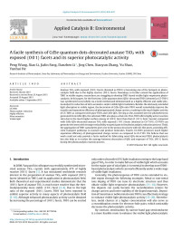 Peng Wang & Xiao Li & Jialin Fang & Danzhen Li & Jing Chen & Xiaoyun Zhang & Yu Shao & Yunhui He — A facile synthesis of CdSe quantum dots-decorated anatase TiO2 with exposed {001} facets and its superior photocatalytic activity