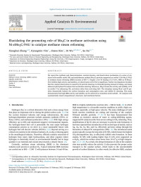 Xianghui Zhang — Elucidating the promoting role of Mo2C in methane activation using Ni- x Mo2C/FAU to catalyze methane steam reforming