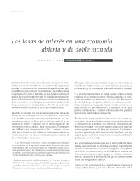 Desconocido — 03. LAS TASAS DE INTERES EN UNA ECONOMIA ABIERTA Y DE DOBLE MONEDA (ARTICULO) AUTOR JUAN CASTAINGTS TEILLERV