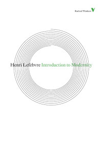 Henri Lefebvre; — Introduction to Modernity