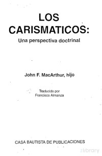 John McArthur — Los carismáticos