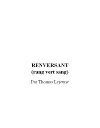 Thomas Lejeune [Lejeune, Thomas] — Renversant (rang vert sang)