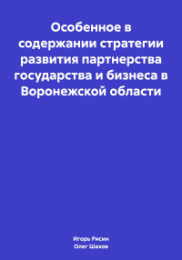 Олег Федорович Шахов & Игорь Ефимович Рисин — Особенное в содержании стратегии развития партнерства государства и бизнеса в Воронежской области