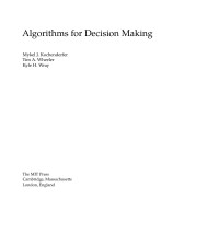 Mykel Kochenderfer — Algorithms for Decision Making