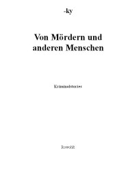 Bosetzky, Horst & -ky — Von Moerdern und anderen Menschen