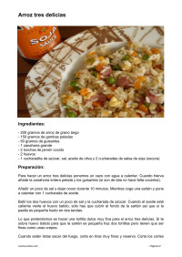 Desconocido — Arroz tres delicias