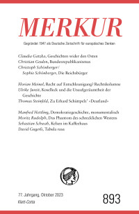 Christian Demand;Ekkehard Knörer; — MERKUR 10/2023