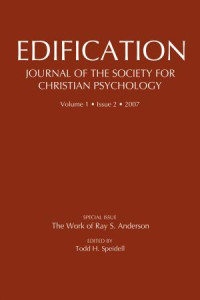 Todd Speidell; — Edification-Journal of the Society of Christian Psychology