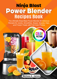 Melissa A. James — Ninja Blast Power Blender Recipes Book: The Ultimate Ninja Blast Power Blender 60 Delicious Recipes for Juices, Smoothies, Soups, Sauces, Dips, and Frozen Treats with Full-Color Photos