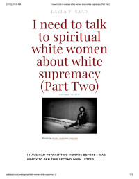 Layla Saad — I need to talk to spiritual white women about white supremacy (Part Two)