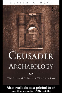 Adrian Boas — Crusader Archaeology