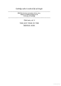 Russell — The Just War in the Middle Ages (1975)