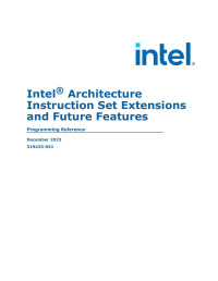 Intel Corporation — Intel® Architecture Instruction Set Extensions and Future Features Programming Reference