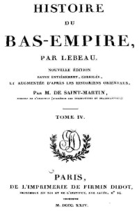 Charles Le Beau — Histoire du Bas-Empire Tome 4