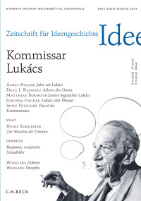 Schlak, Stephan, Bülow, Ulrike von — Zeitschrift für Ideengeschichte Heft VIII/4 Winter 2014