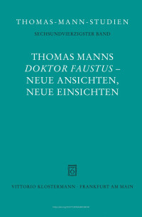 Detering — Thomas Manns "Doktor Faustus" - Neue Ansichten, neue Einsichten