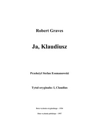 Robert Graves — Ja, Klaudiusz