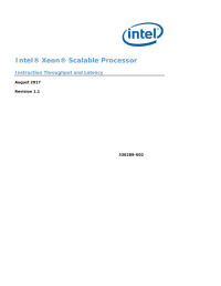 Intel Corporation — Intel® Xeon® Scalable Processor Instruction Throughput and Latency