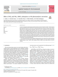 J. Araña & D. Garzón Sousa & O. González Díaz & E. Pulido Melián & J.M. Doña Rodríguez — Effect of NO2 and NO3-/HNO3 adsorption on NO photocatalytic conversion