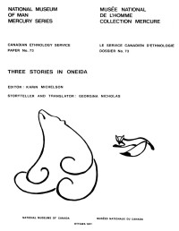 Karin Michelson — Three stories in Oneida