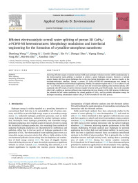 Zhenlong Wang — Efficient electrocatalytic overall water splitting of porous 3D CoPt3/a-FCWO-NS heterostructures: Morphology modulation and interfacial engineering for the formation of crystalline-amorphous nanosheets