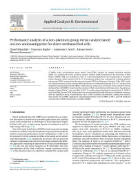 David Sebastián & Vincenzo Baglio & Antonino S. Aricò & Alexey Serov & Plamen Atanassov — Performance analysis of a non-platinum group metal catalyst based on iron-aminoantipyrine for direct methanol fuel cells