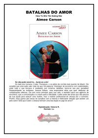 Aimee Carson — Batalhas do Amor - Harlequin Modern Sexy Ed. 70